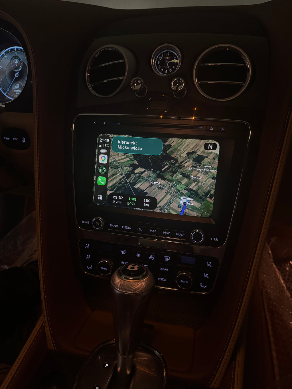 CarPlay / Android Auto do Bentley Continental GT
